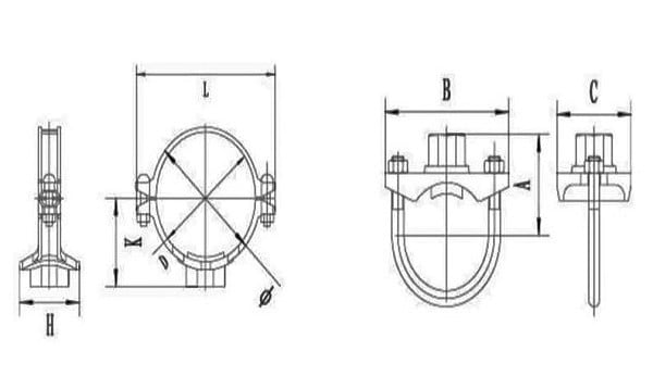 Mechanical tee sizing diagram