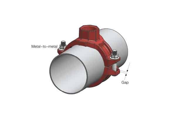 Grooved mechanical tee contact diagram