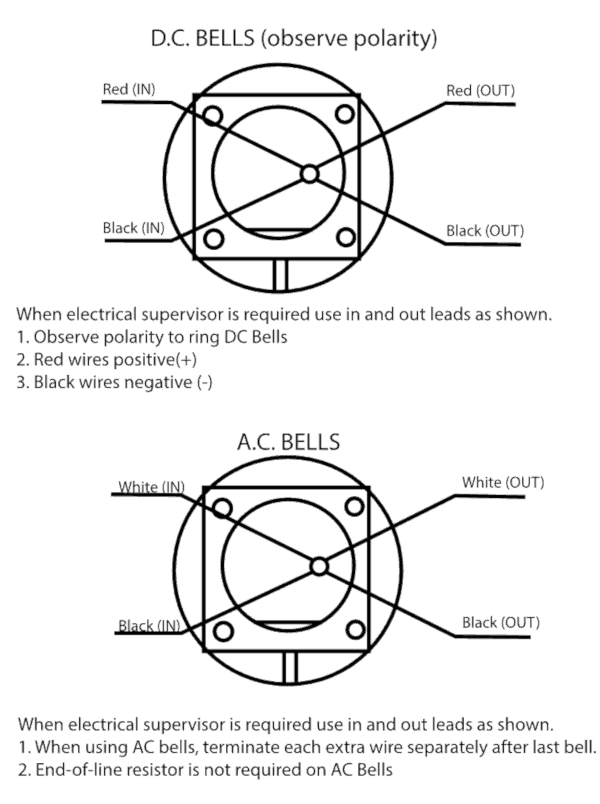 Fire alarm bell wiring schematic