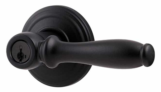 Black Kwikset Ashfield Keyed Entry Door Hardware